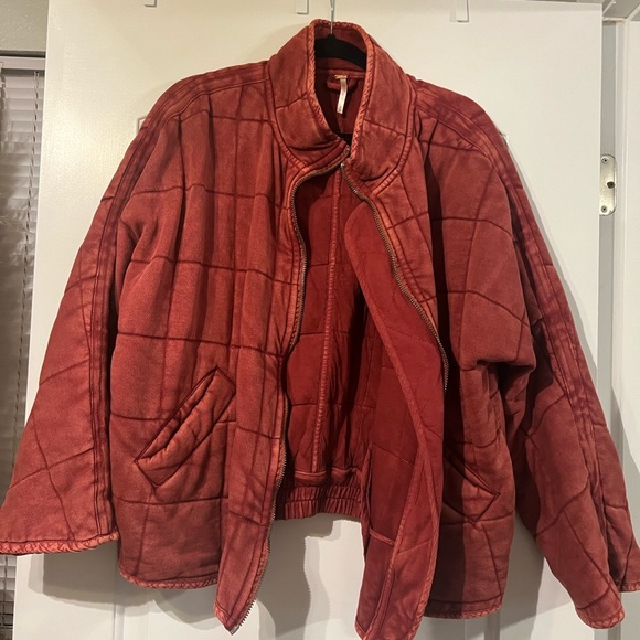 Dolman Quilted Knit Jacket MYRRH Red - Picture 5 of 8